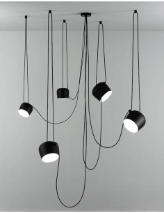 Lampara Colgante Liana 5 - Negro