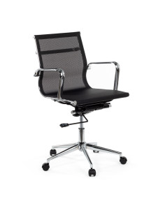 Silla oficina respaldo bajo - Rejilla negro