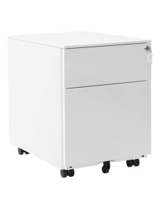 Buc 2 cajones - ruedas - Blanco