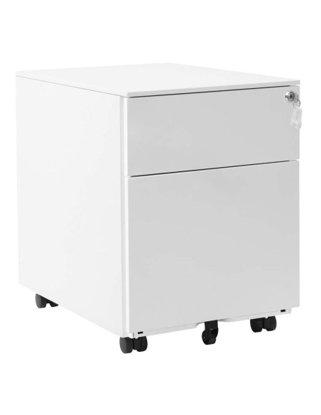 Buc 2 cajones - ruedas - Blanco