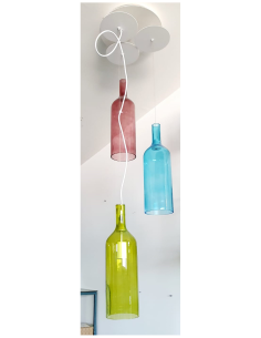 Lampara Colgante Bottle 3 - Multicolor