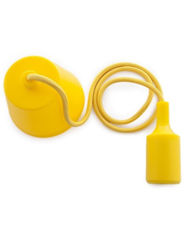 Portalamparas E27Cable 1,2 m Amarillo