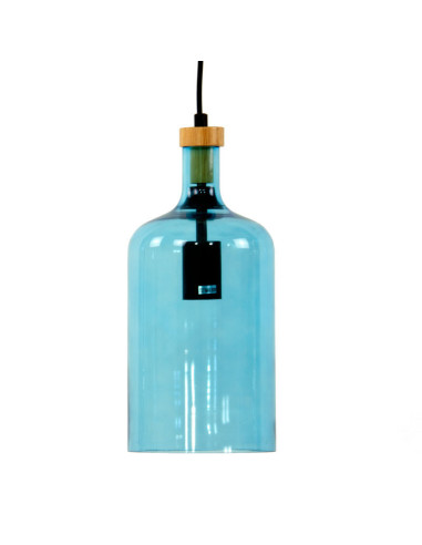 Lampara Colgante Bottle - Azul