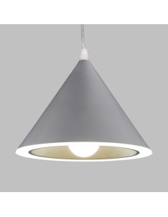 Lampara Colgante Annular Gris